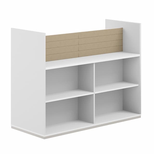 Стеллаж-комбо 1438 двухсторонний Norden Allegro AG.255.100.655.BG с экраном тканевым низким