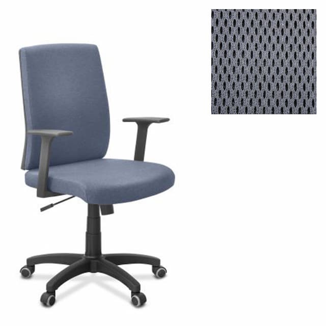 Офисное кресло для персонала Юнитекс Alfa A/MK/T23 ткань TW серая